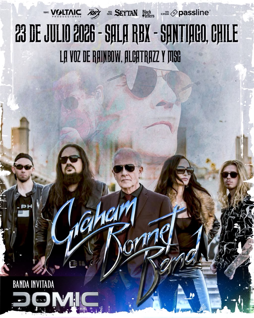 Graham Bonnet Band fija su debut en Chile para el 23 de julio